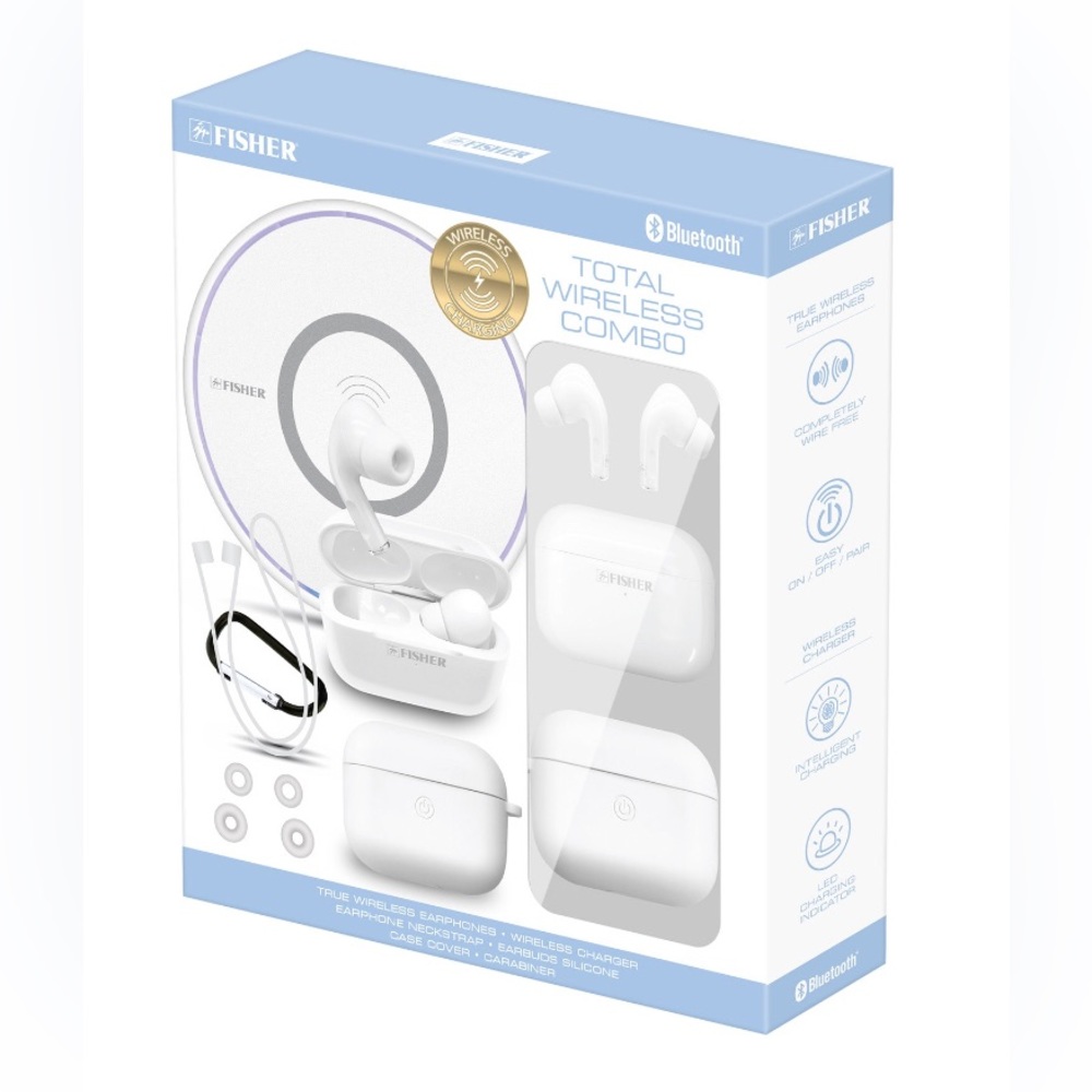Fisher Total Wireless Combo Bluetooth Earbuds